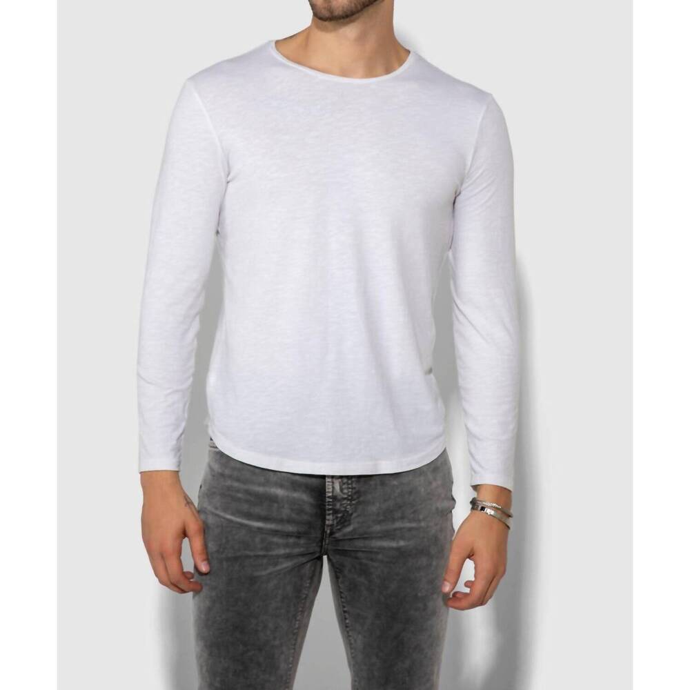 NEW MONFRERE dann long sleeve tee in vintage blanc
